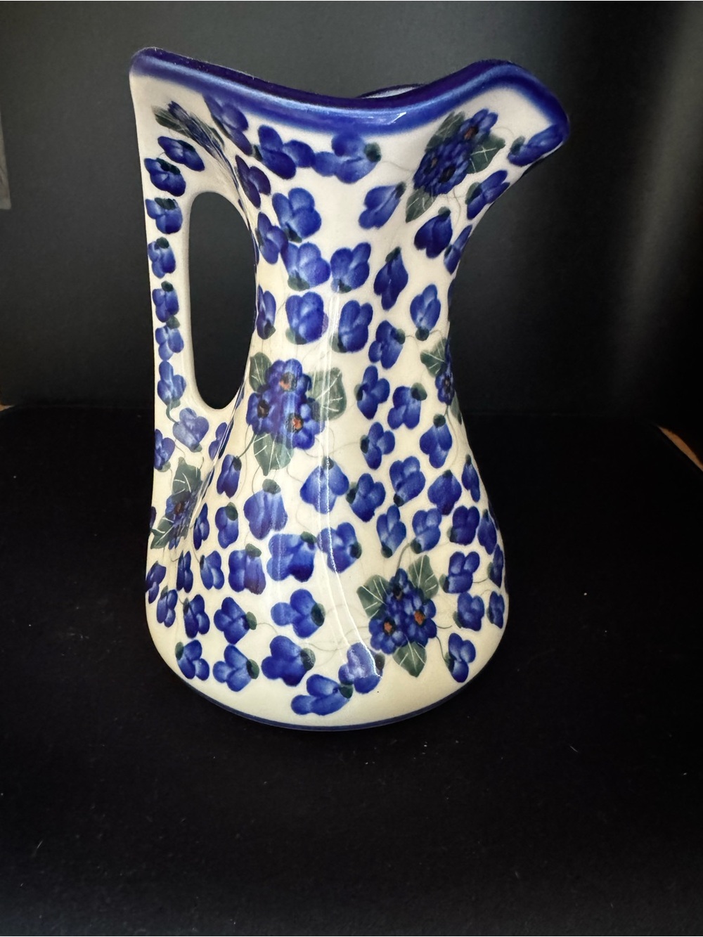 Handmade Polish Pottery Vase WR UNIKAT